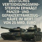Deutschland plant milliardenschwere Investitionen in Panzer und gepanzerte Fahrzeuge