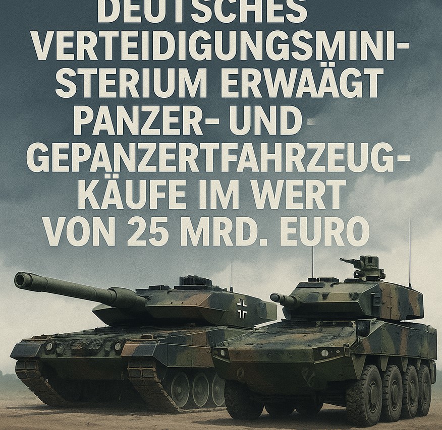 Deutschland plant 25 mrd Investitionen in Panzer und gepanzerte Fahrzeuge