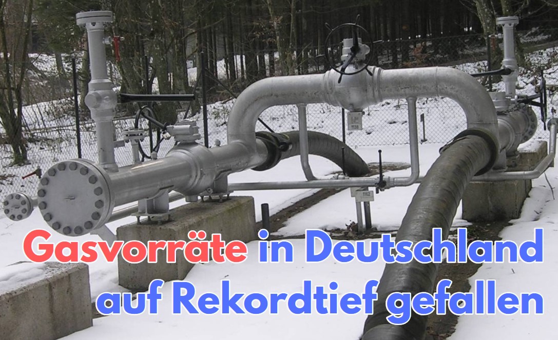 Gasvorräte in Deutschland auf Rekordtief gefallen